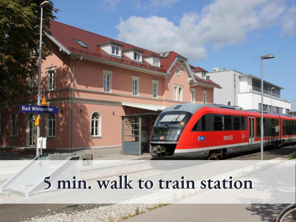 Sehr Grosse Ferienwohnung In Bester Lage Mit Grosser Sonnenterrasse L Innenstadtnaehe L 1 Minute Zum Bahnhof L Grosse Kueche L Tv L Extra-Wc L Free-Wlan L Willkommen Im Hallo!-Apartment 5 Bad Wörishofen Екстериор снимка